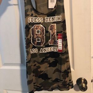 Guess camouflage tank NWT